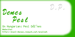 denes pesl business card